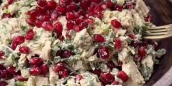 طرز تهیه سالاد مرغ و انار خوشمزه و مجلس با نکات کامل