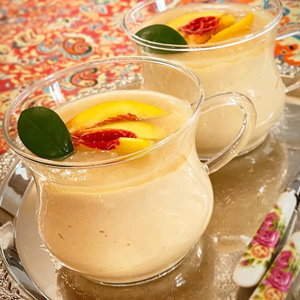 طرز تهیه دسر هلو خوشمزه و مجلسی با نکات کامل