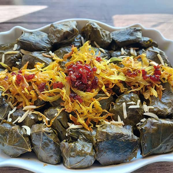 طرز تهیه دلمه برگ مو طرز تهیه دلمه ساده خانگی طرز تهیه دلمه برگ مو با چاشنی رب انار فوت و فن دلمه برگ مو
