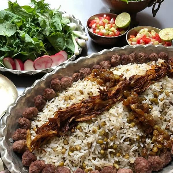 طرز تهیه ماش پلو خوشمزه و مجلسی با نکات کامل