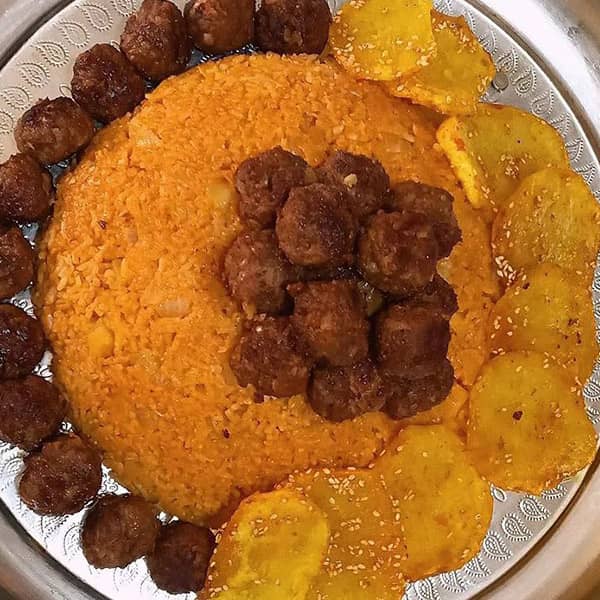 طرز تهیه بلغور پلو با گوشت قلقلی خوشمزه و مجلسی
