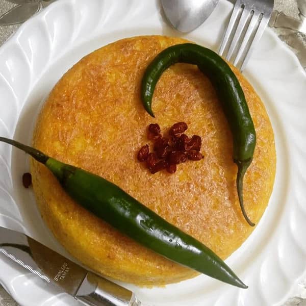 طرز تهیه ته چین اسفناج و مرغ مجلسی با نکات کامل