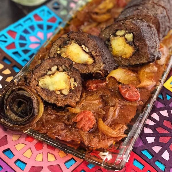 طرز تهیه رولت گوشت چرخ کرده با بادمجان خوشمزه و مجلسی