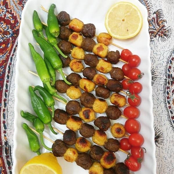 طرز تهیه کباب تسبیحی مهره ای خوشمزه با نکات کامل