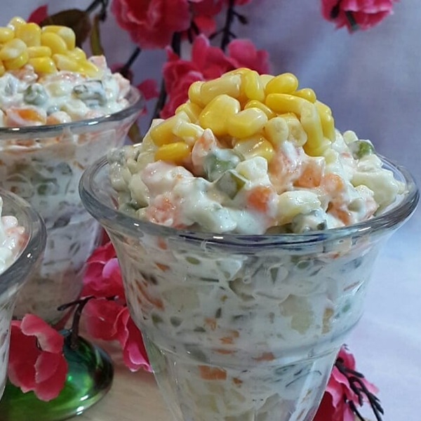 طرز تهیه سالاد آمریکایی خوشمزه و مخصوص با نکات کامل