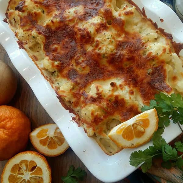 طرز تهیه گراتن گل کلم خوشمزه و مخصوص با نکات کامل