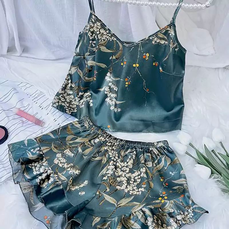 لباس خواب زنانه دو تیکه تاپ شورتک