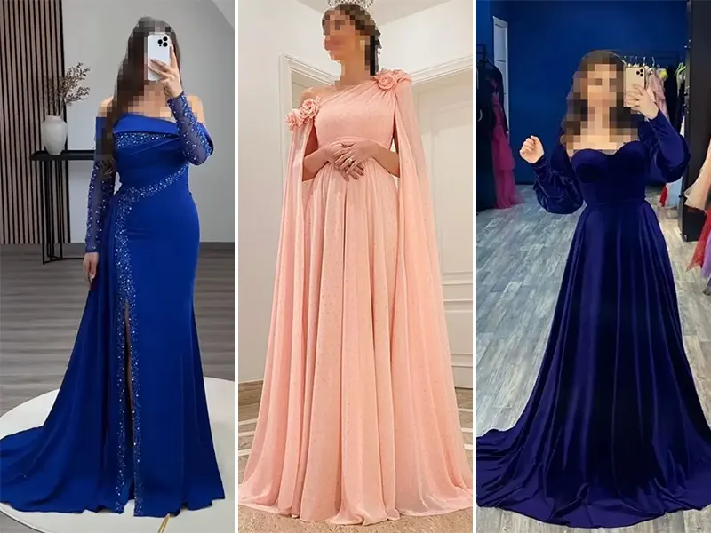 لباس مجلسی زنانه پوشیده و باز