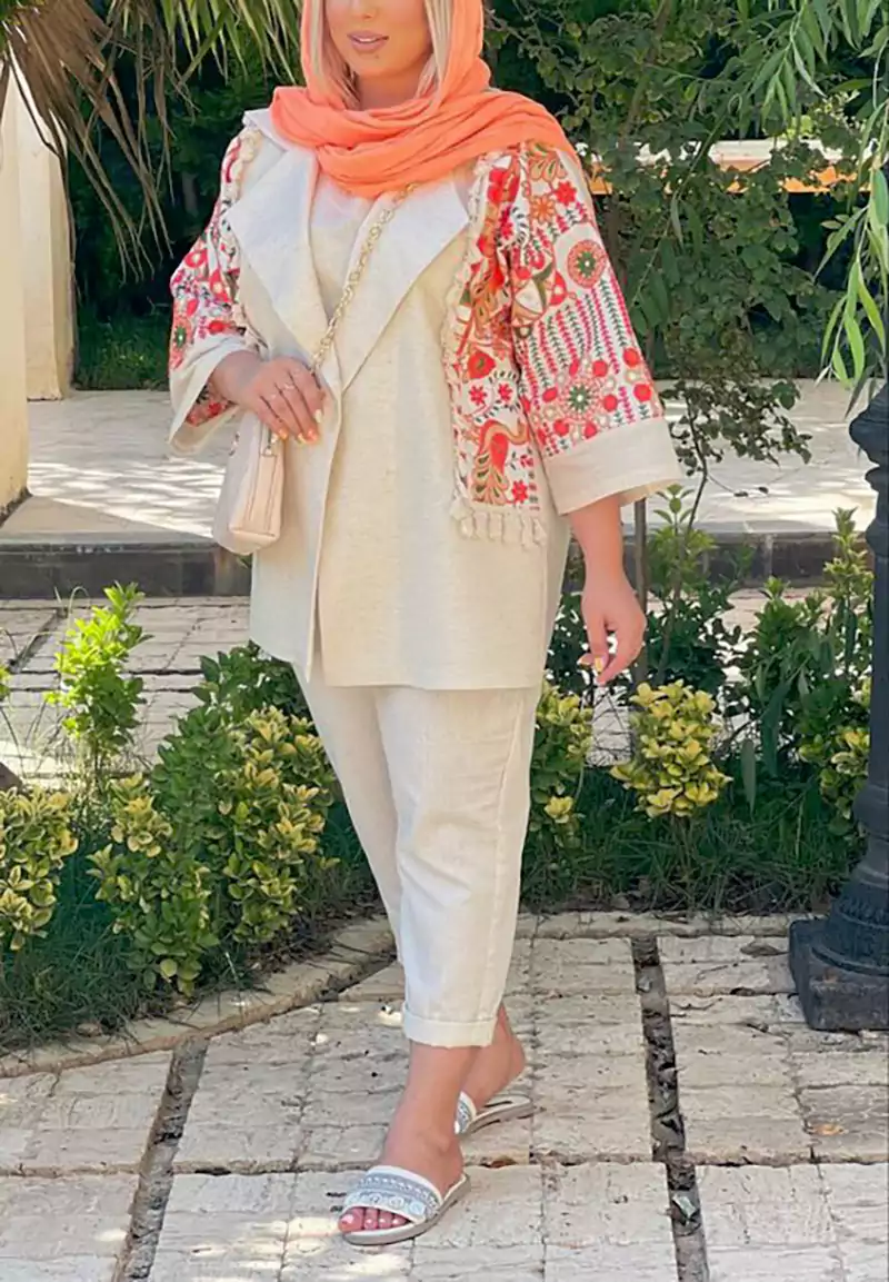 مانتو شلوار زنانه کوتاه تابستونی