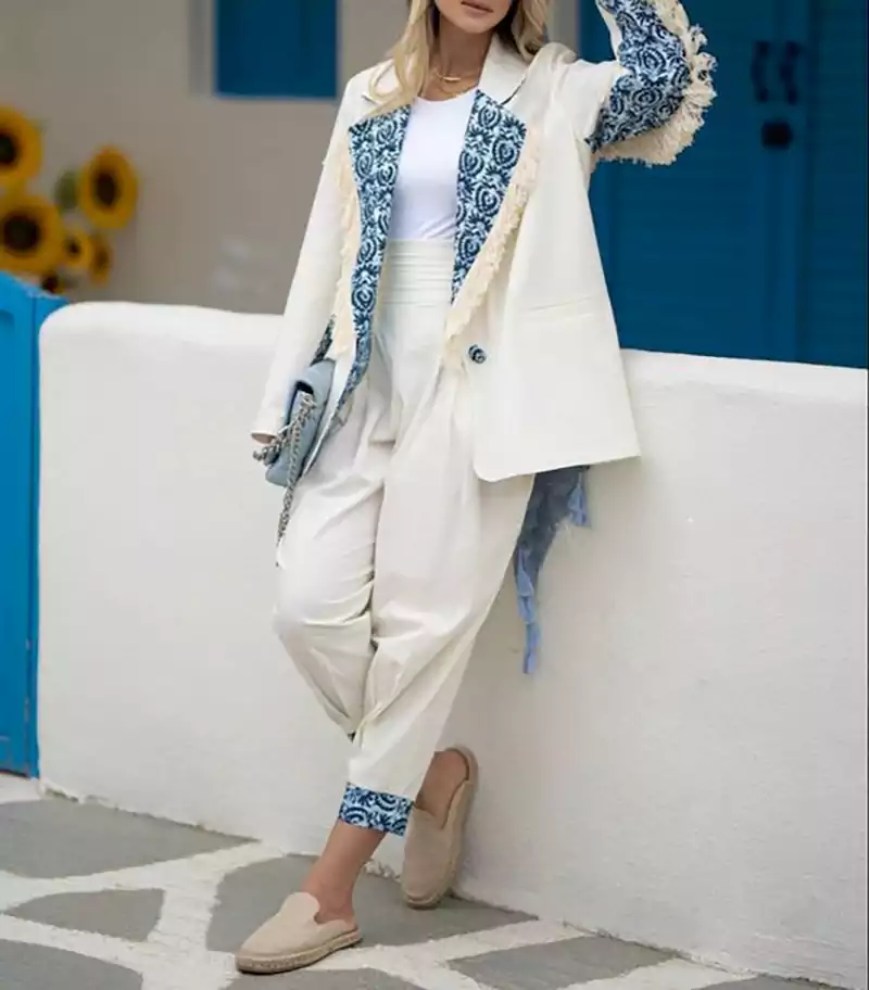 مانتو شلوار زنانه کوتاه تابستونی