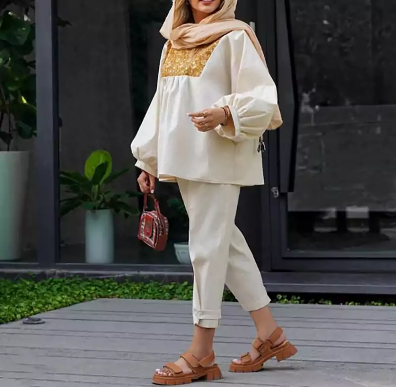 مانتو شلوار زنانه کوتاه تابستونی