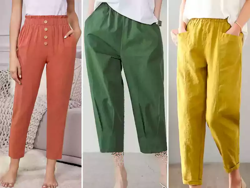 شلوار مام استایل رنگی