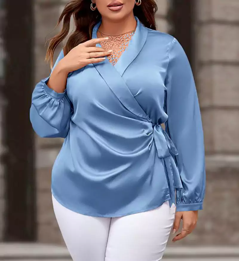 شومیز آبی شیک زنانه