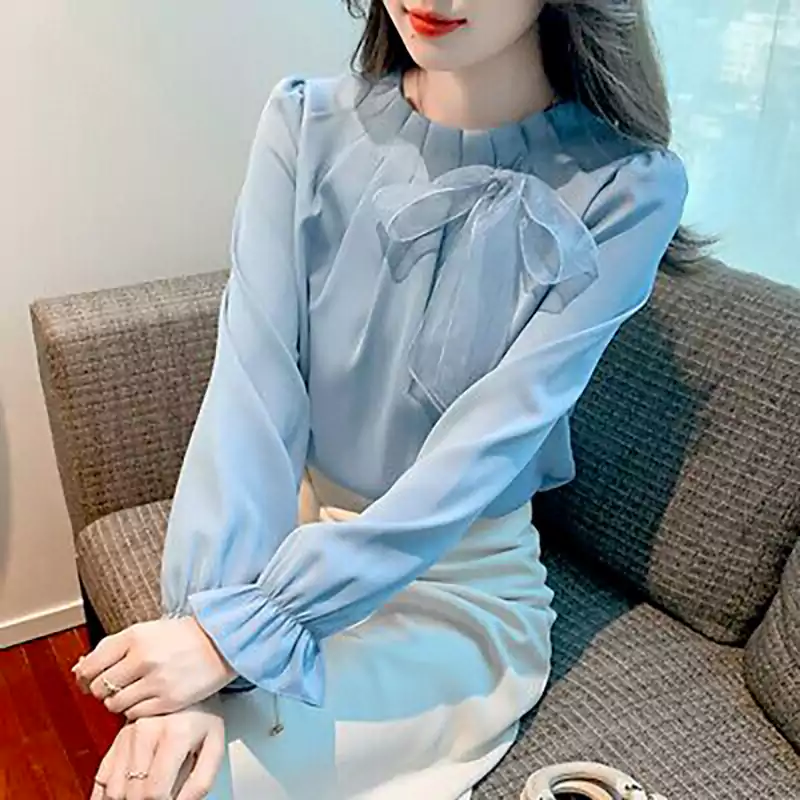 شومیز آبی شیک زنانه