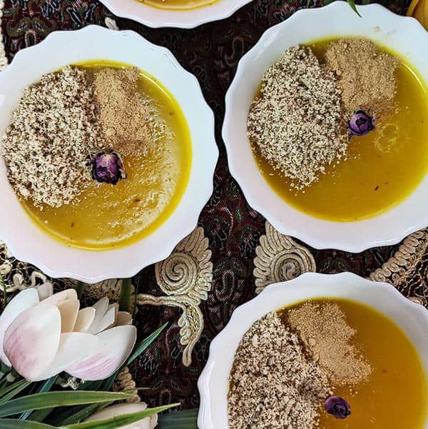 طرز تهیه ماقوت زعفرانی دسری فوق العاده خوشمزه برای مهمونی