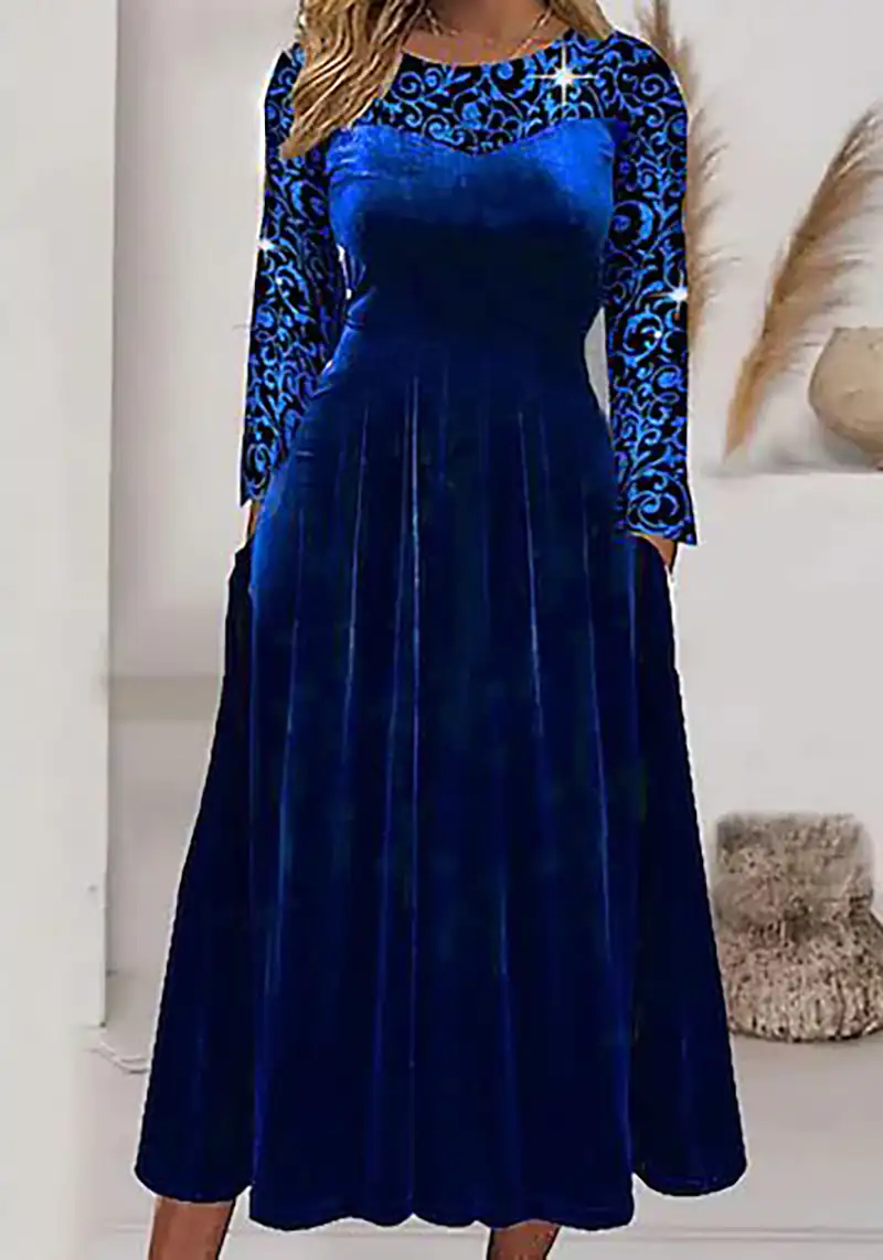 ماکسی بلند مخمل زنانه شیک