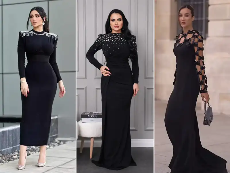 ماکسی مجلسی زنانه بلند مشکی جدید؛ با این مدل ها همه چشم ها به شما خیره میشه
