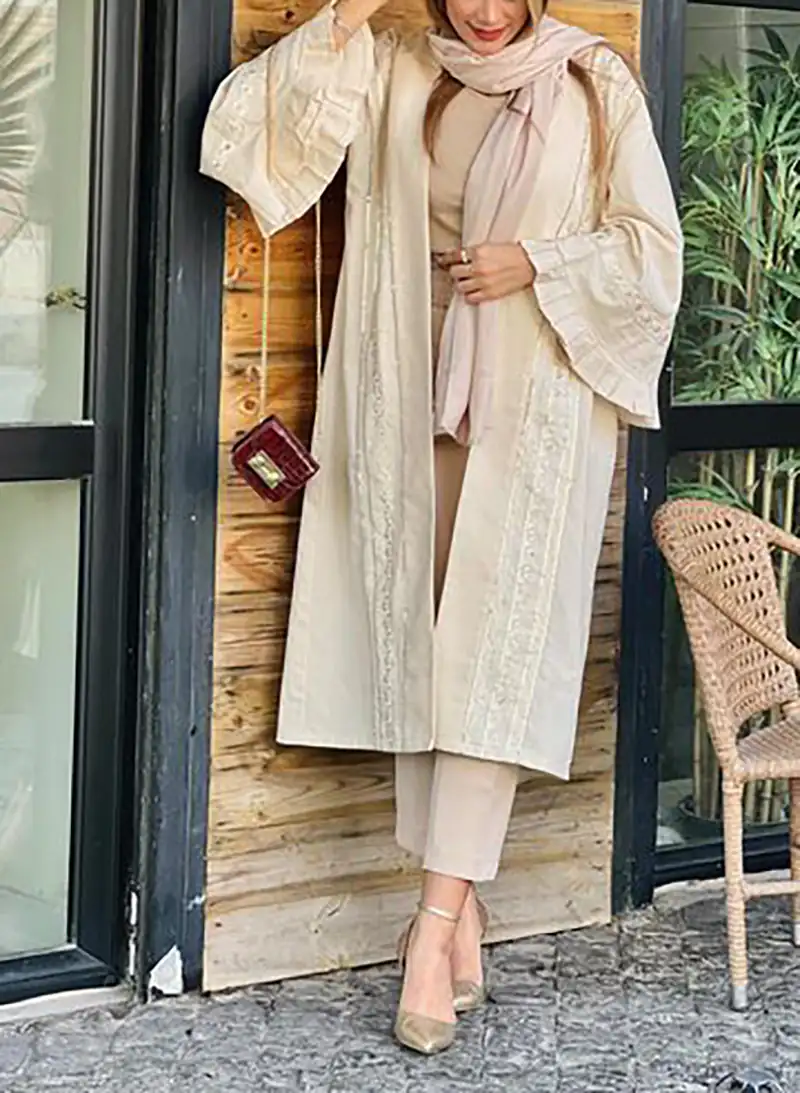 مانتو بلند جلوباز زنانه تابستونی