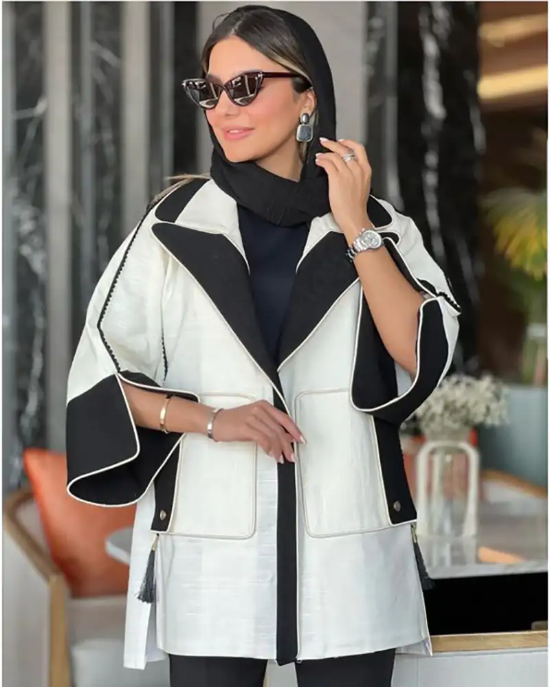 مانتو جلو باز کوتاه شیک