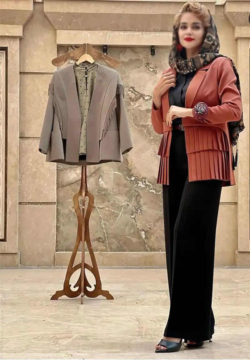 مانتو جلو باز کوتاه شیک
