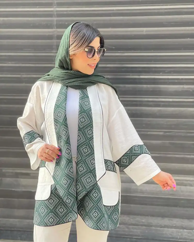 مدل مانتو لینن طرحدار
