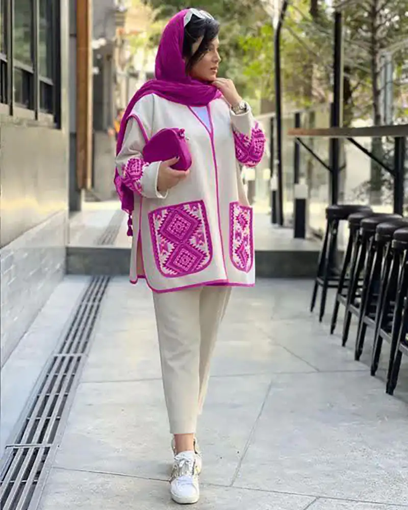 مدل مانتو لینن طرحدار