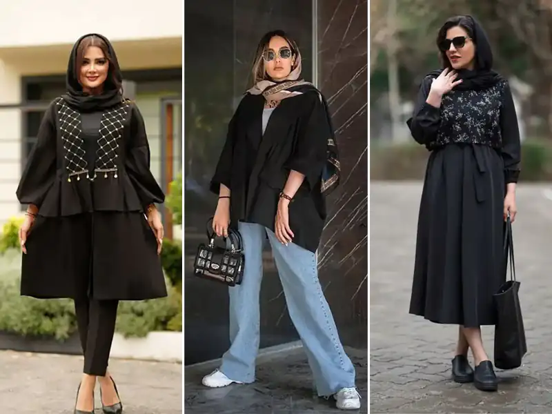 مانتو مشکی زنانه برای محرم؛ طرح های جدید و فوق العاده شیک