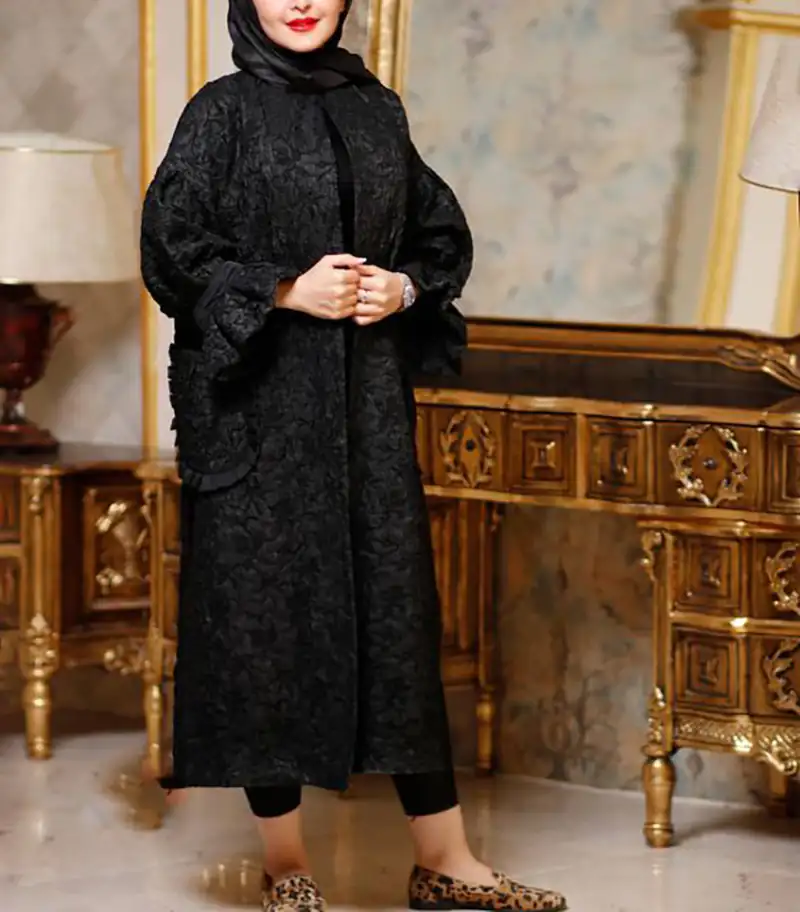 مانتو زنانه آستین کلوش مشکی