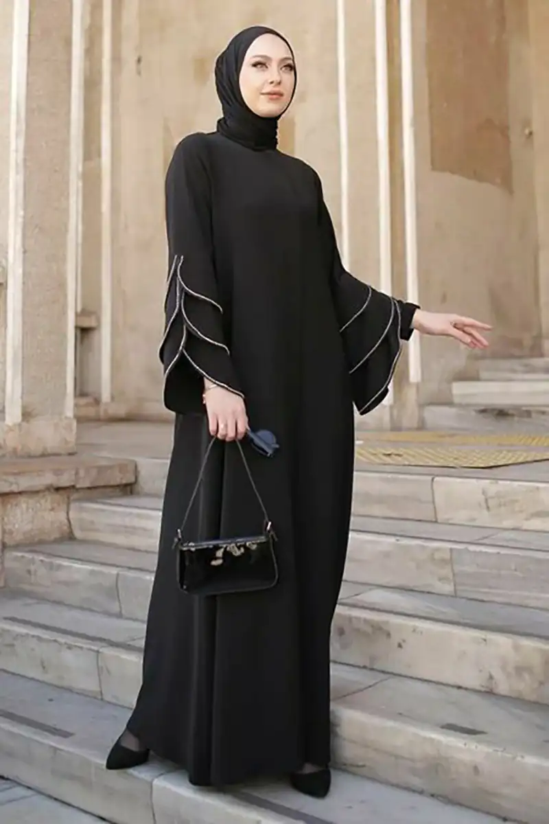 مانتو زنانه آستین کلوش مشکی
