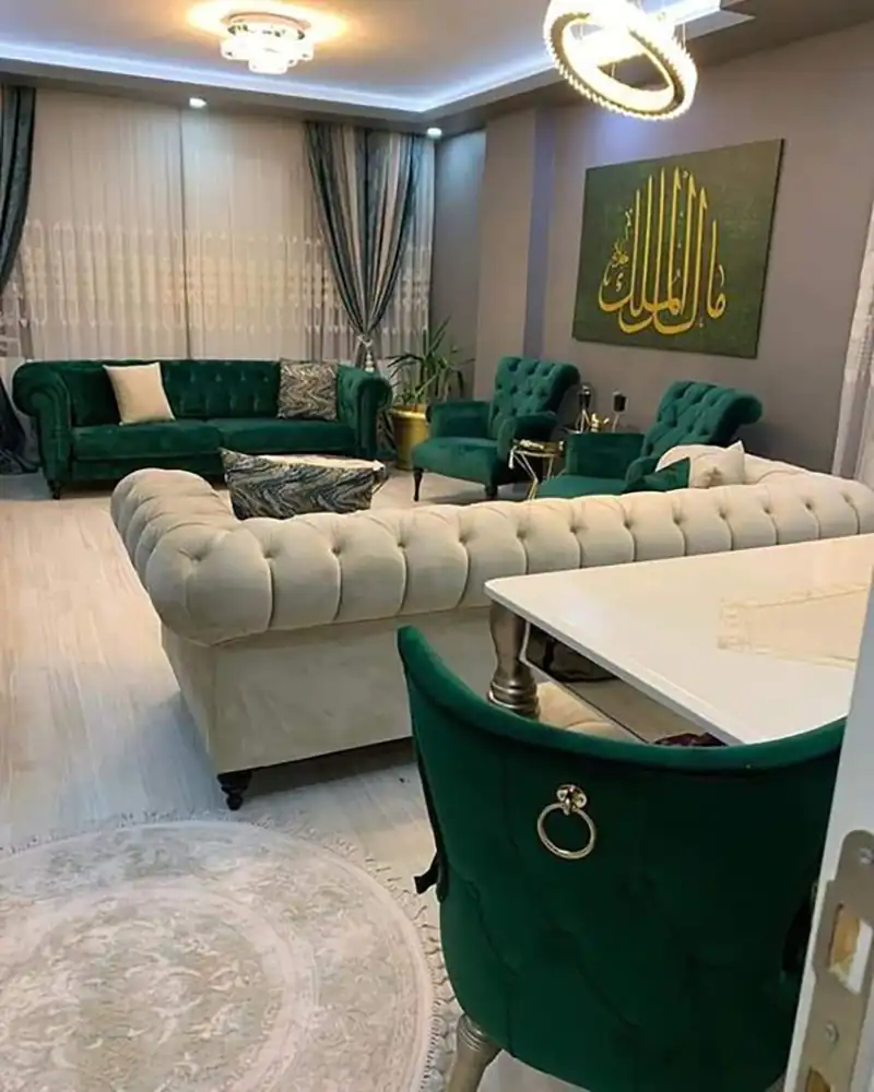 مبل نئوکلاسیک سبز