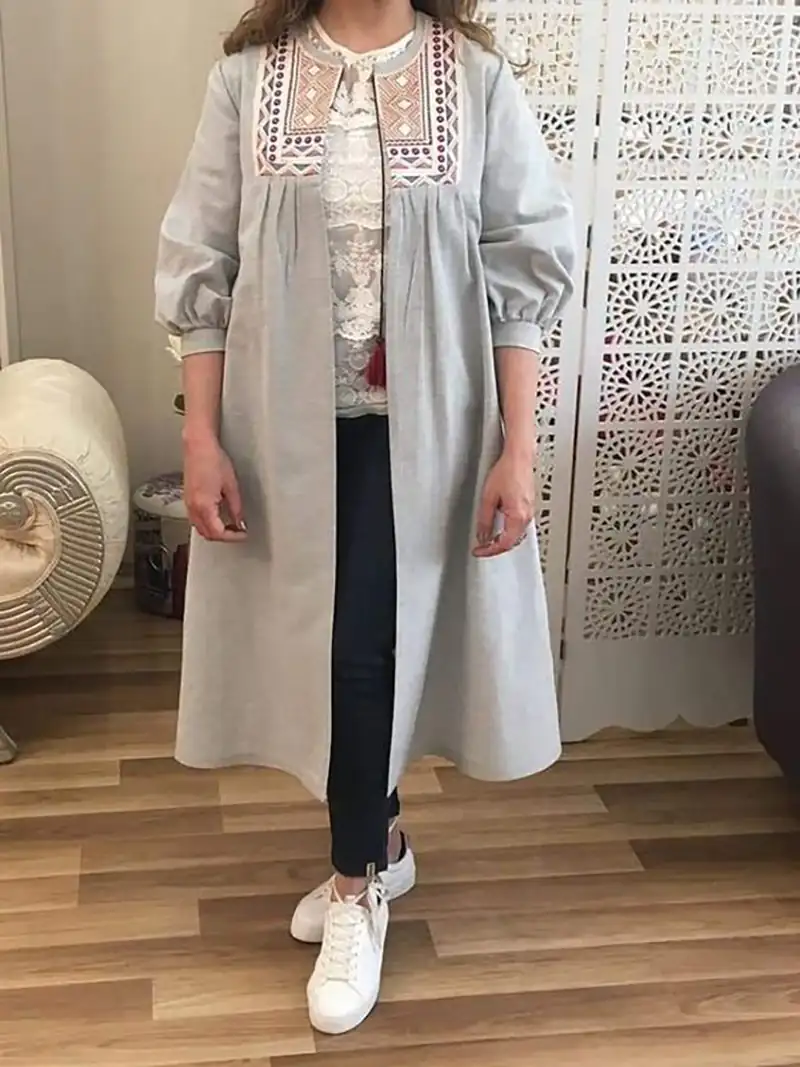 مدل مانتو بلند جلو باز شیک