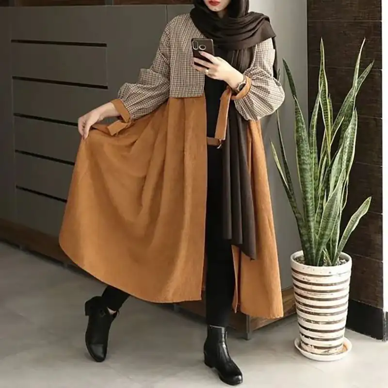 مدل مانتو بلند جلو باز شیک