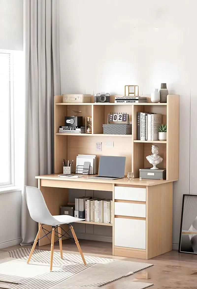مدل میز تحریر و کتابخانه مدرن