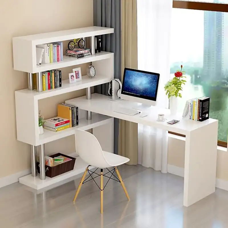 مدل میز تحریر و کتابخانه مدرن