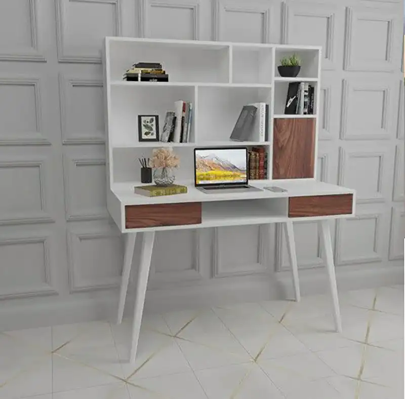 مدل میز تحریر و کتابخانه مدرن