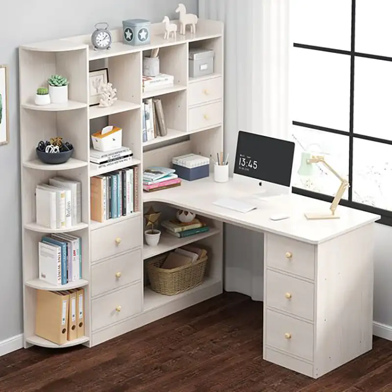 مدل میز تحریر و کتابخانه مدرن