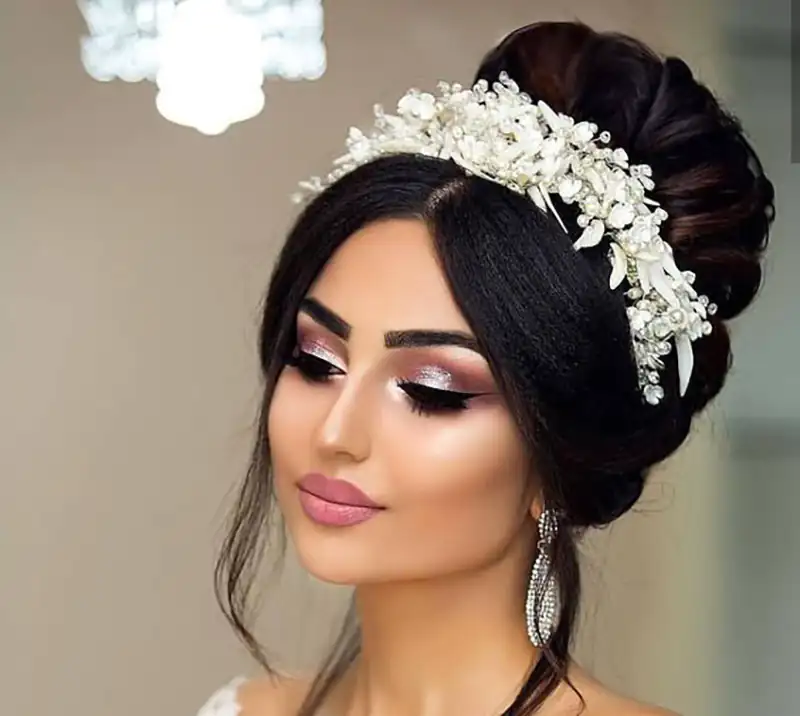 مدل شینیون با موی مشکی