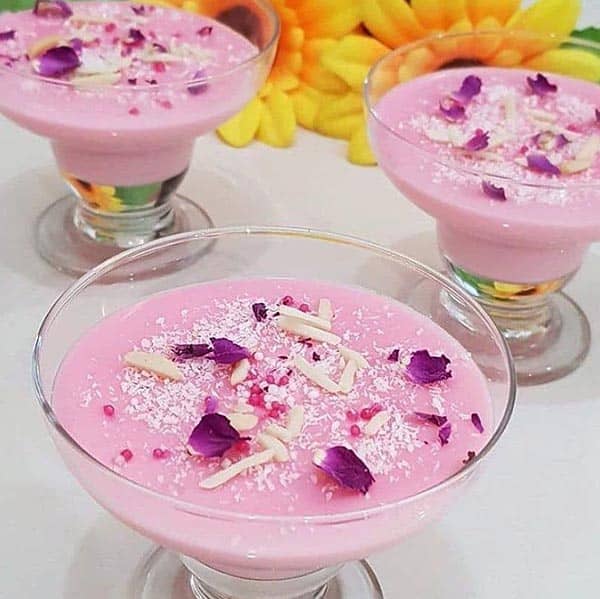 طرز تهیه محلبیه گل محمدی عربی؛ الان که فصلشه حتما درست کنید