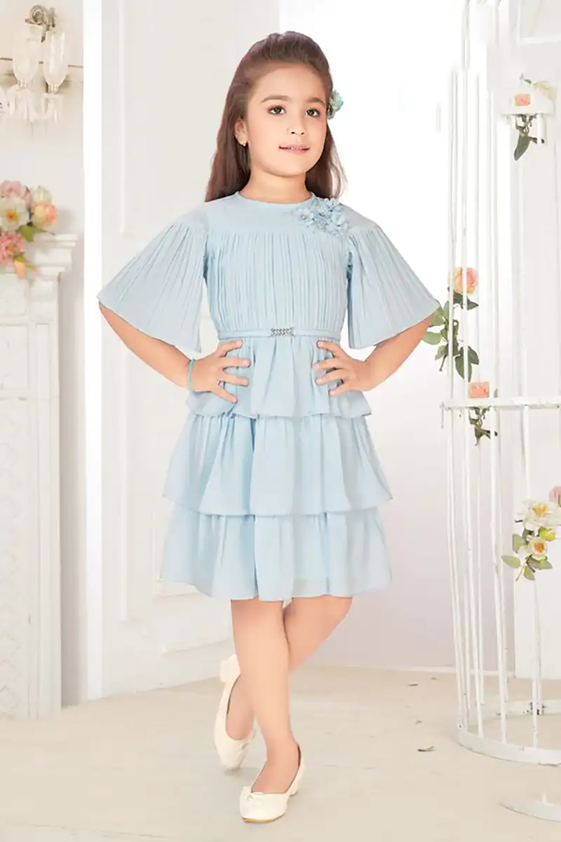 پیراهن دخترانه طبقه ای تابستونی