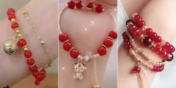 زیبایی با دستبند مهره ای قرمز دخترونه؛ ۱۵ طرح شیک و خاص برای دختران جوان