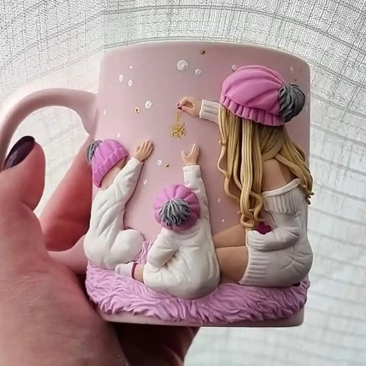 ماگ خمیری مادر فرزندی