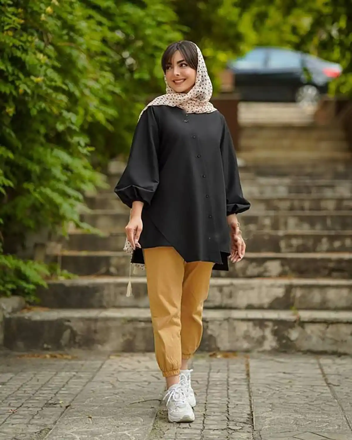 مانتو پیراهنی مشکی خنک تابستونی