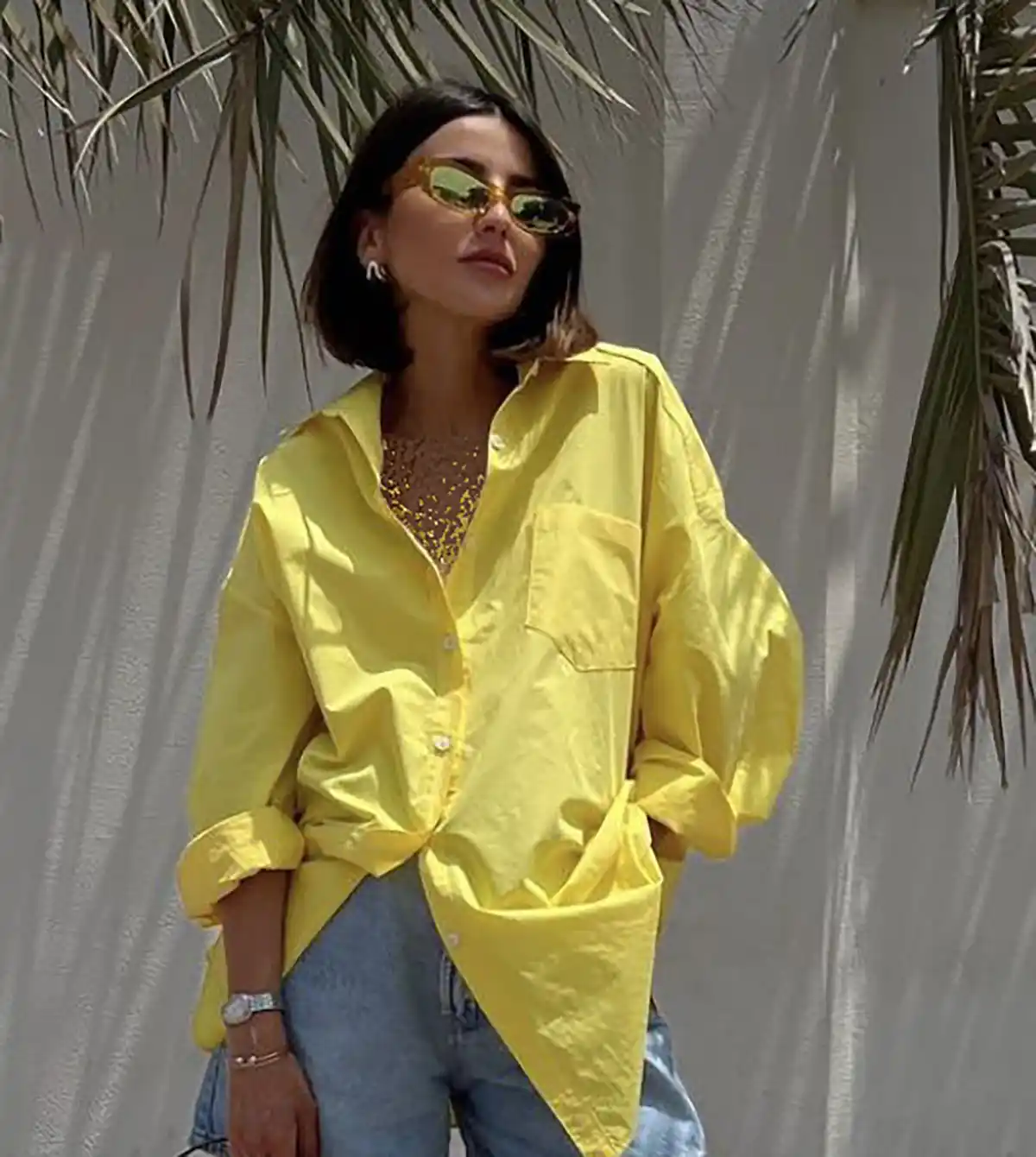 مانتو پیراهنی زنانه زرد
