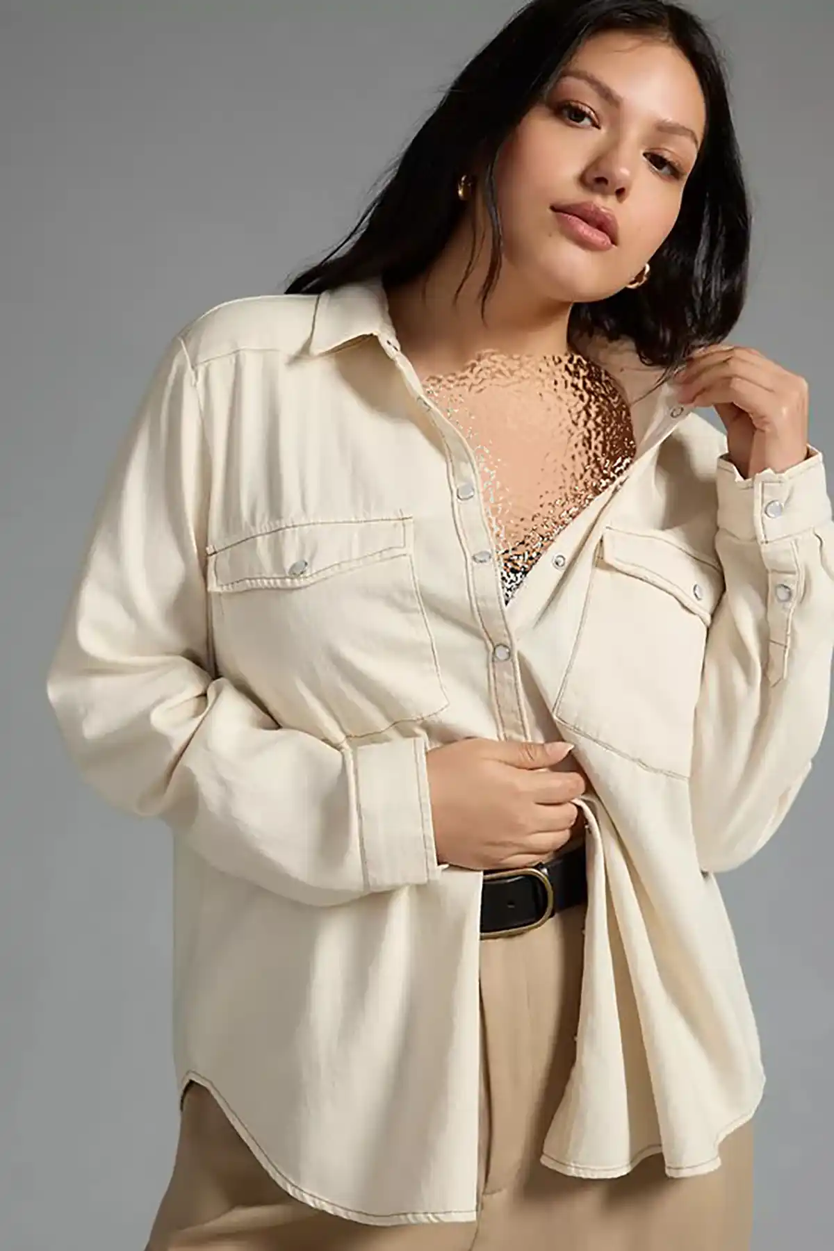 مدل پیراهن زنانه رنگ کرمی