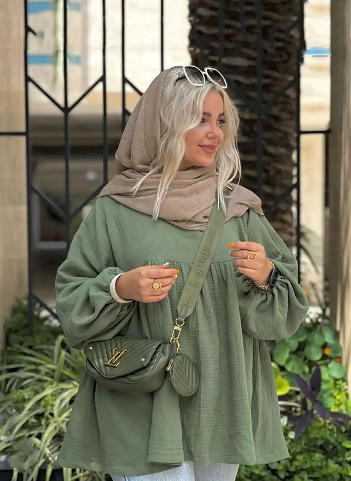 شومیز مانتویی سبز