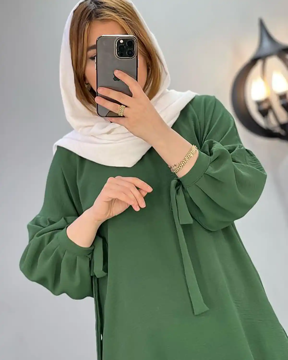 شومیز مانتویی سبز