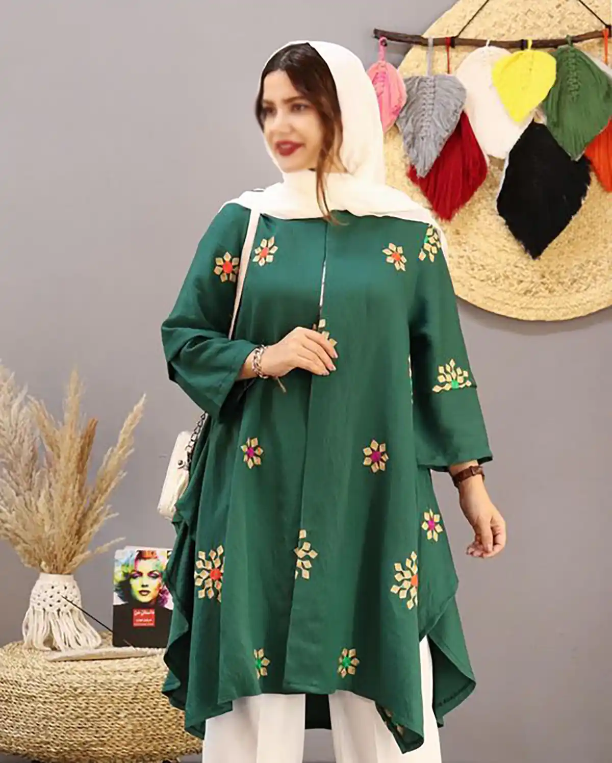 شومیز مانتویی سبز
