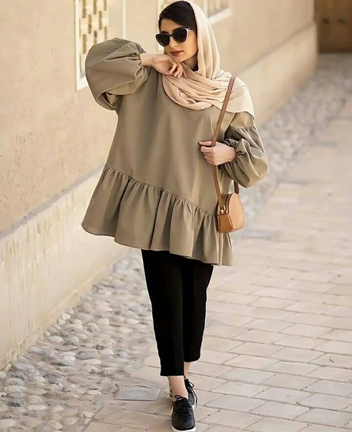 شومیز مانتویی جلو بسته