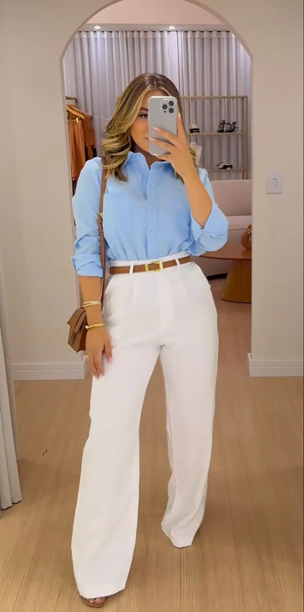 شومیز و شلوار سفید زنانه