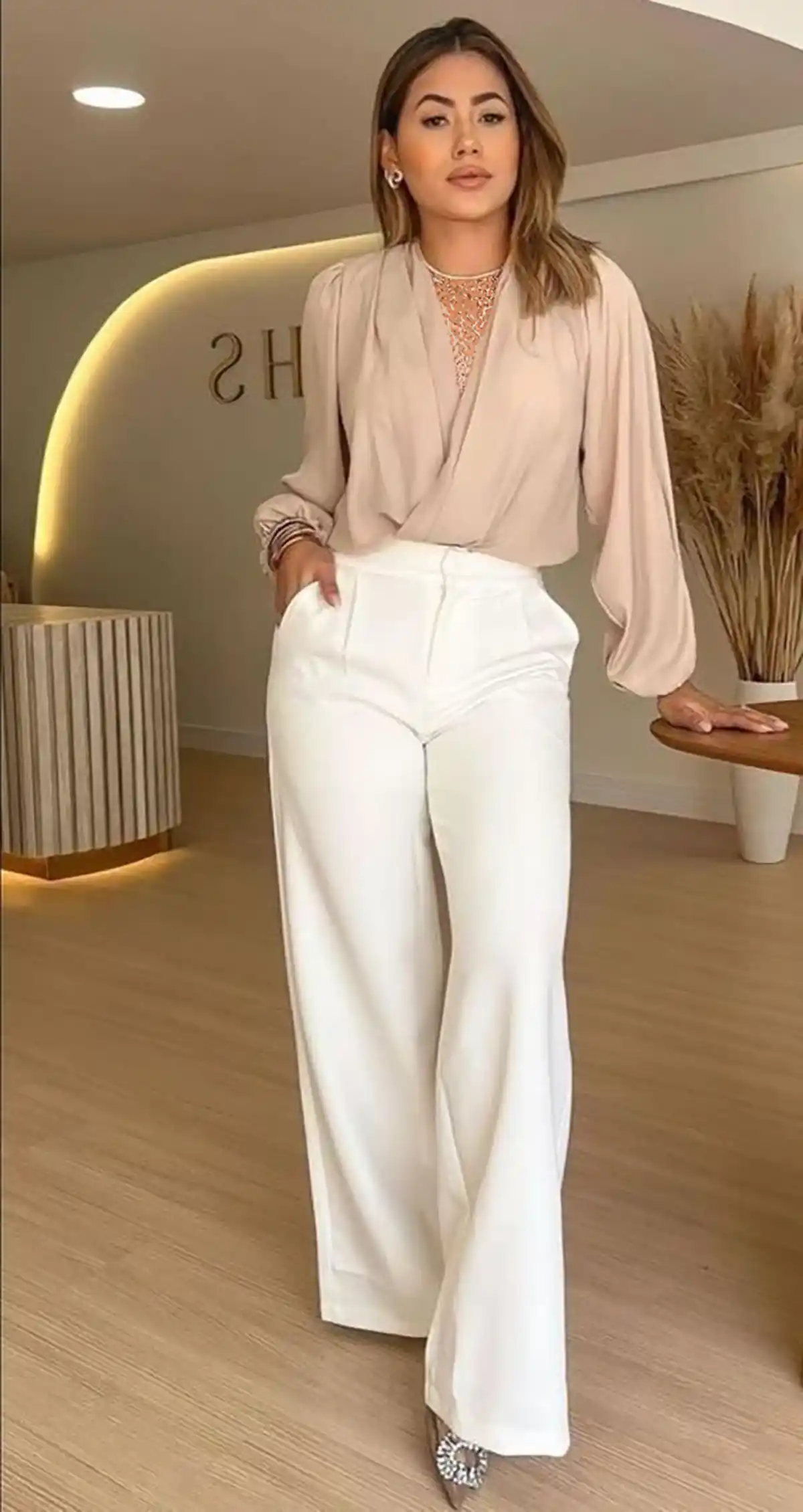 شومیز و شلوار سفید زنانه